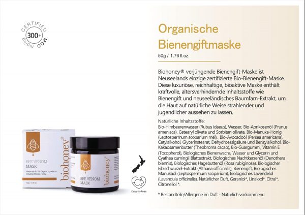 Bienengiftmaske Details