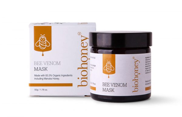 Manuka Bienengift Gesichtsmaske – Organische Naturkosmetik mit MGO300+ Manukahonig zertifiziert – Anti-Aging Creme, Hautstraffend & Feuchtigkeitsspendend, Bio-Gesichtsmaske gegen Falten
